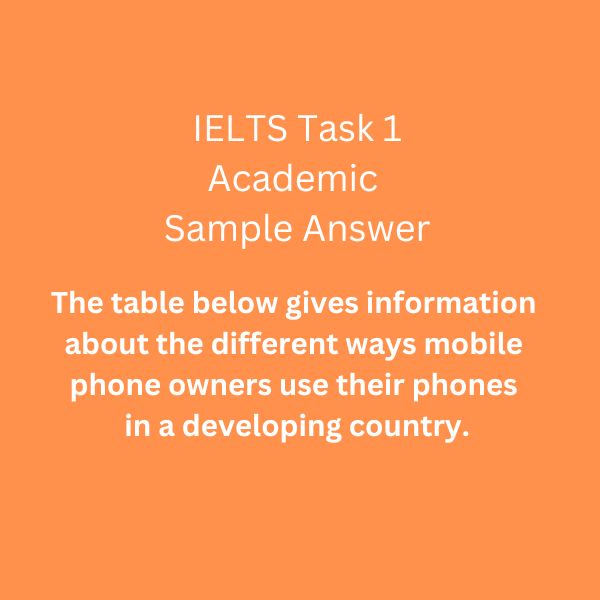 mobile phones and internet ielts essay