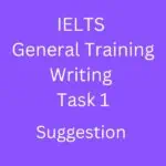 General Training IELTS Task 1: Suggestion Letter